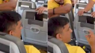 IPL 2020 Update: MS Dhoni Shows Glimpse of Selfless Nature, Gives up Business Class Seat During Flight to UAE | WATCH